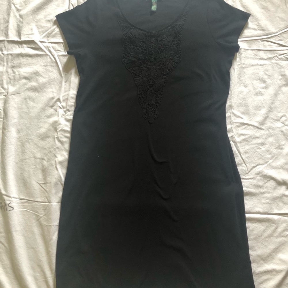 Lauren by Ralph Lauren Black Cotton Dress in T-shirt type material, XL - Picture 5 of 7